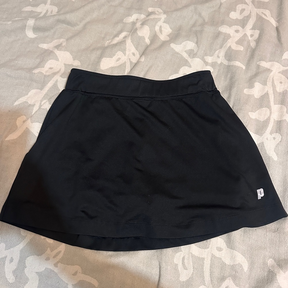 prince black mini tennis skort
